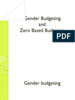 Gender Budgeting and Zero Based Budgeting