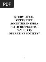 Study of Co-Operative Societies in India With Respect To "Amul Co - Operative Society"