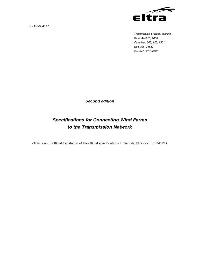 ELTRA Transmission PDF Electric Power System Electric Power