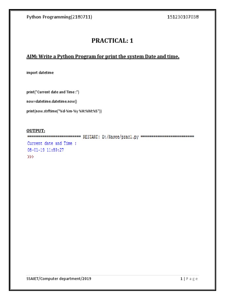 Python Basics: Date, Math Operations | PDF