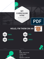 MY Curriculum Vitae: by Thow Zhi An