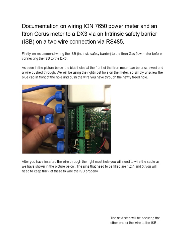 Documentation On How To Wire An Itron Corus Meter | PDF | Physical ...