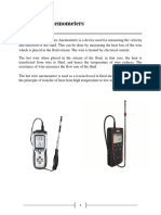 Hot-Wire Anemometers (Measuring The Velocity and Direction of The Fluid)