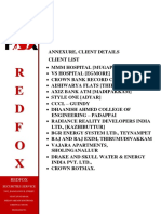 Client Details List for Redfox Securities Service