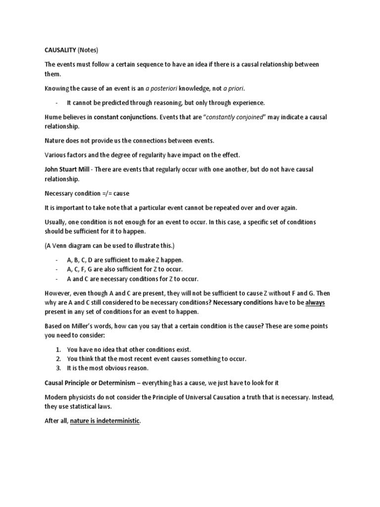 Understanding Causality and Its Principles | PDF