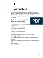 Calculating in Mathcad: Defining and Evaluating Variables