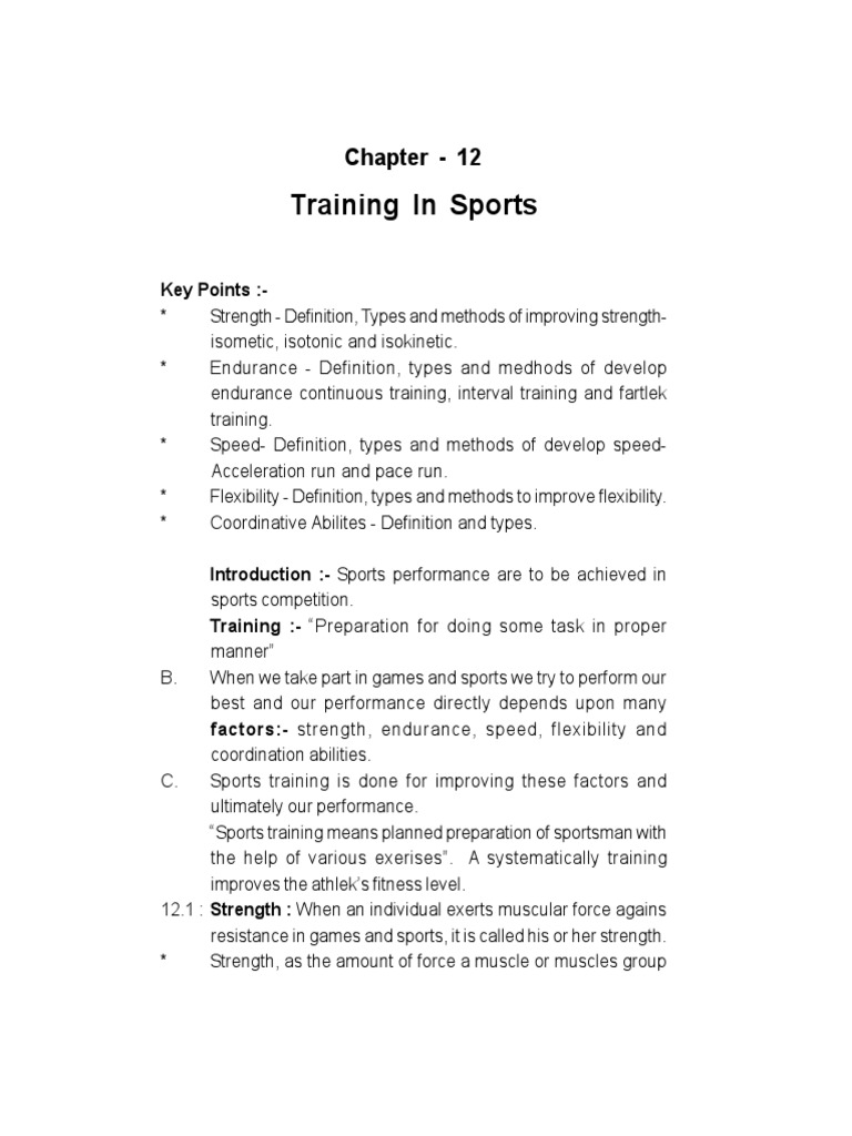 Developing the Five Components of Sports Performance Strength