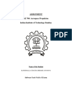 Assignment AE 708: Aerospace Propulsion Indian Institute of Technology Bombay