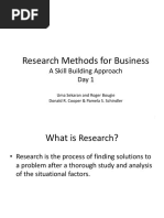 Research Methods For Business: A Skill Building Approach Day 1