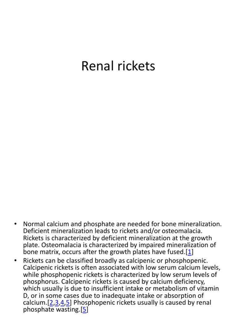 Understanding Renal Rickets Types | PDF | Vitamin D | Medical Specialties
