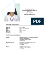 LAE ANN MABAYAO Resume Philippines Marketing Student