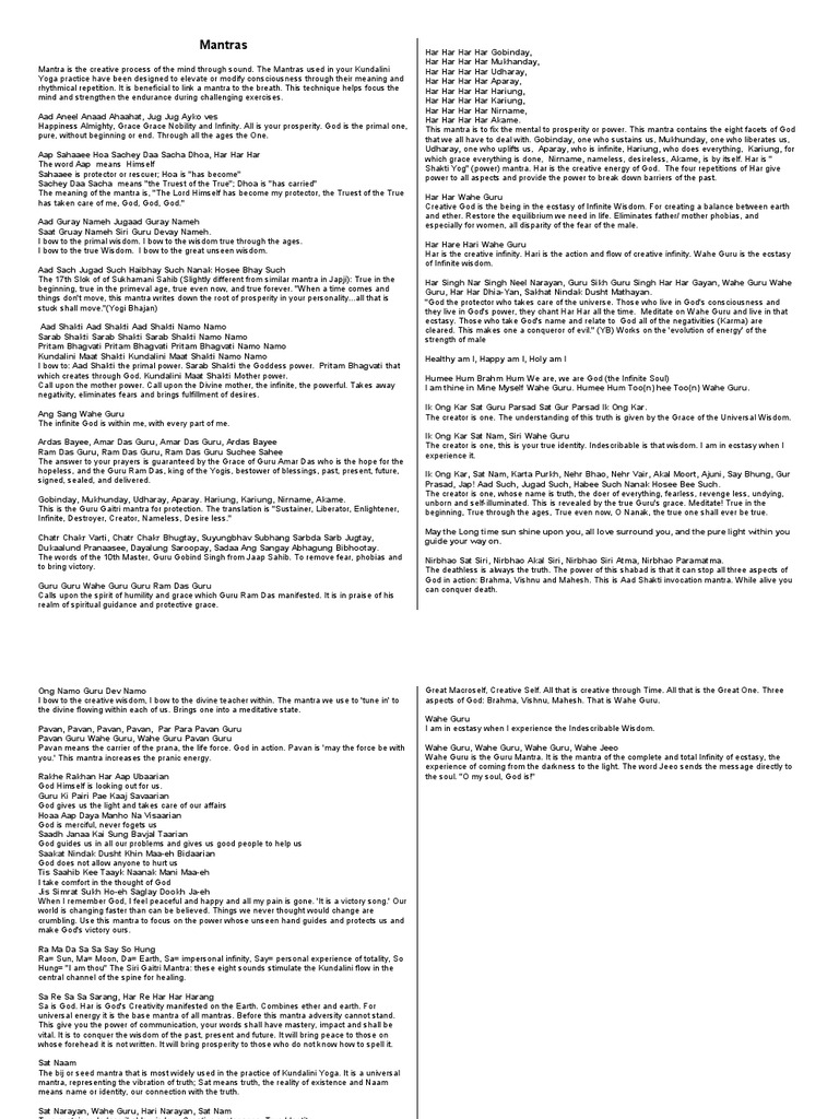 Mantra Sheet Pdf Guru Nanak Mantra