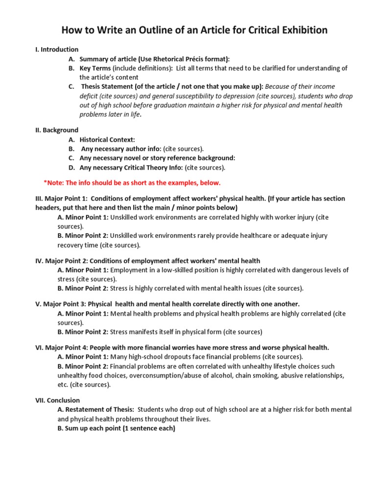 Writing a precis example essay image