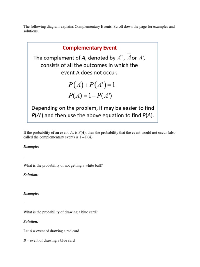 Understanding Complementary Events | PDF | Language Arts & Discipline | Art