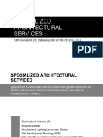 SPECIALIZED ARCHITECTURAL SERVICES FOR PROJECTS