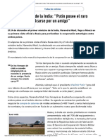 Primer Ministro de La India - Putin Posee El Raro Talento de Sacrificarse Por Un Amigo PDF