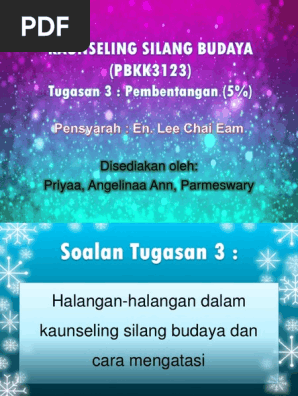 Kaunseling Silang Budaya Pdf