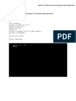 36.write A Program To Find Square of A Number Using Functions