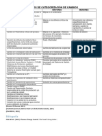 Ejemplos de Categorizacion de Controles de Cambio