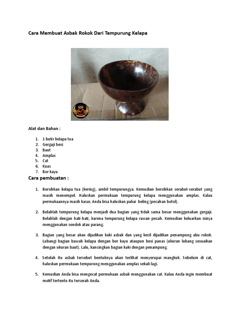 Cara Membuat Asbak | Pdf