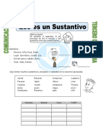 Ficha Que Es Un Sustantivo para Tercero de Primaria