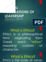 Ethical Foundations of Leadership: Jonathan A. Odukoya