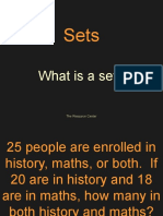 What Is A Set?: The Resource Center
