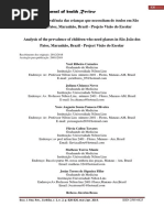 Análise Da Prevalência Das Crianças Que Necessitam de Óculos Em São João Dos Patos, Maranhão, Brasil - Projeto Visão Do Escolar