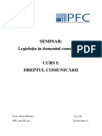 Curs Legislația in Dreptul Comunicarii