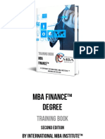 MBA Finance Degree Training Book