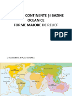 Relieful: Continente Și Bazine Oceanice Forme Majore de Relief