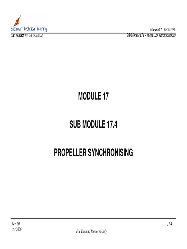 Module 17.4 - B1 - Rev 00 PDF | PDF | Propeller | Engines