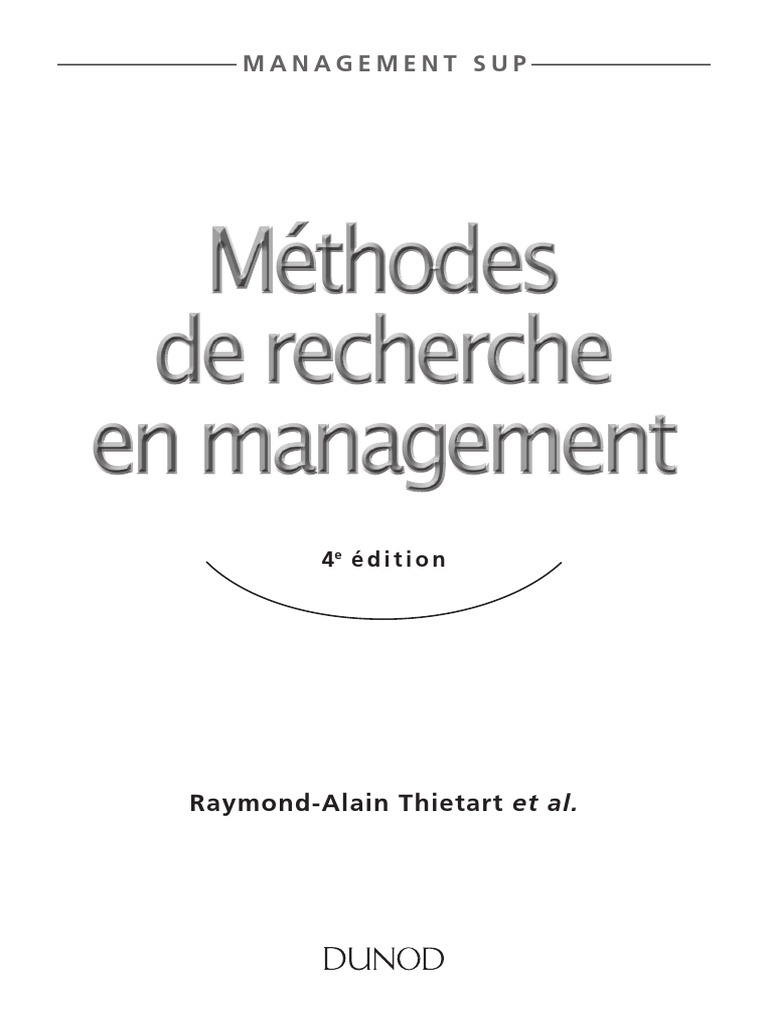 Methodes De Recherche En Management 4eme Edition 1 Pdf Epistemologie Refutabilite