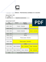 16th PCIC Europe Conference-Paris-Provisional Schedule at Glance