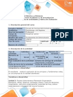 Guía Actividades y Rúbrica Evaluación - Tarea 2 - Proceso Administrativo - Planeación - Organización