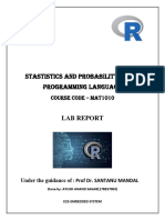 Stastistics and Probability With R Programming Language: Lab Report