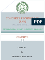 Concrete Technology (LAB) : International Islamic University Islamabad