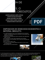 Disposicion de Desechos, Excedentes, o Materiales