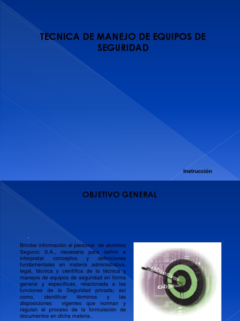 Manejo y Clasificación de Equipos de Seguridad | PDF | Seguridad ...