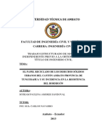 El Papel Reciclado de Los Desechos Sólidos Urbanos Del Cantón Ambato Provincia de Tungurahua y Su Incidencia en La Resistencia Del Hormigón PDF