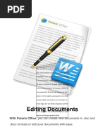 Editing Documents: With Polaris Office, You Can Create New Documents in .Doc and