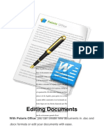Editing Documents: With Polaris Office, You Can Create New Documents in .Doc and