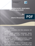 Pesquisa em Educação Buscando Rigor e Qualidade