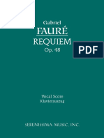 Fauré Requiem Op. 48 vocal score