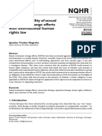NQHR NQHR: The Compatibility of Sexual Orientation Change Efforts With International Human Rights Law