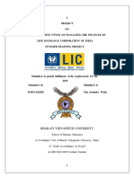 LIC India Comparative Study Finance Management