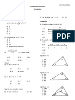 EXÁMEN DE MATEMÁTICA Ciclo Vacacional