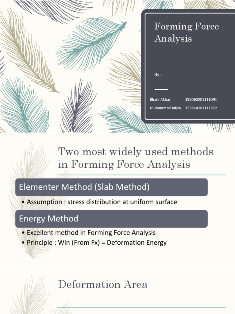 Forming Force Analysis Methods Explained | PDF | Teaching Methods ...