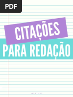 APOSTILA DE CITAÇÕES PARA REDAÇÃO