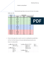 machine learning report